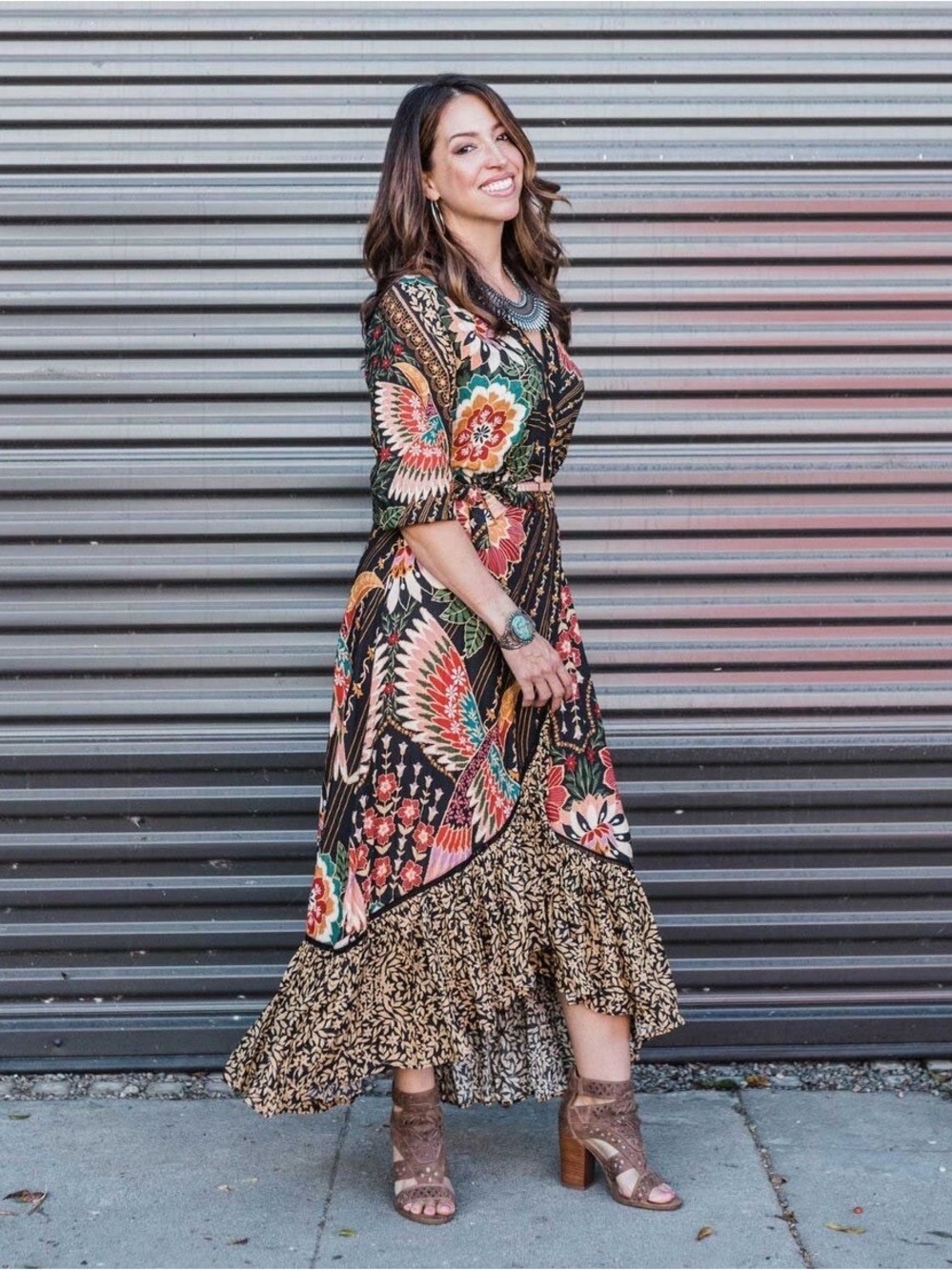 FARM Rio Floral High Low Wrap Dress - Size XS